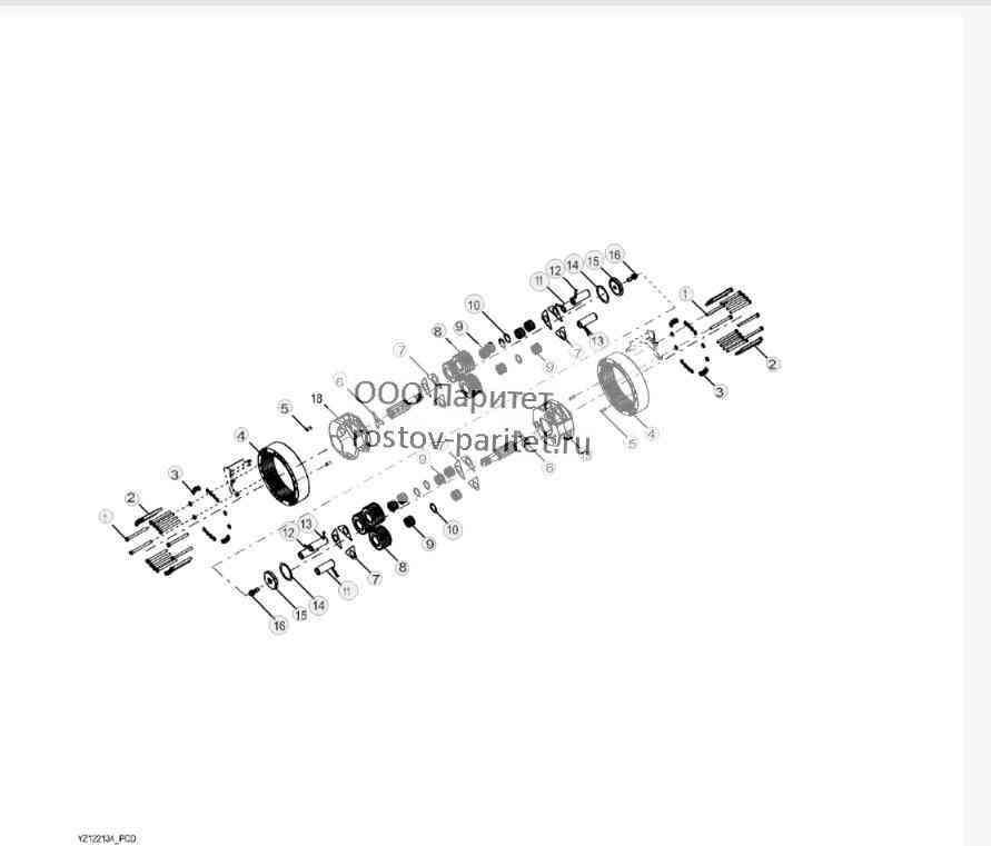 YZ122134 Планетарная передача в сборе 